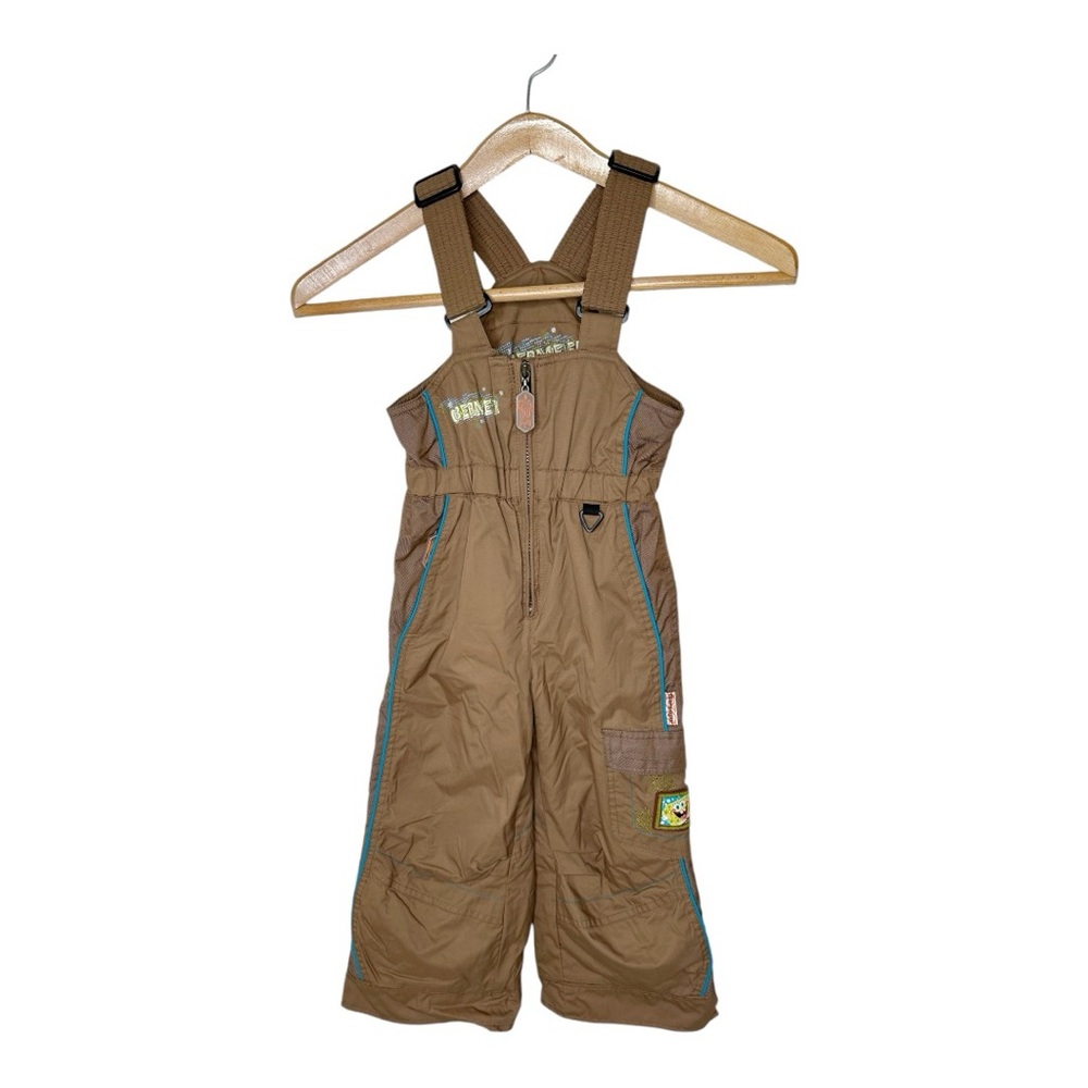 Obermeyer Boys Indy Bib Snow Suit SpongeBob I Grow Preschool Size 4 Brown